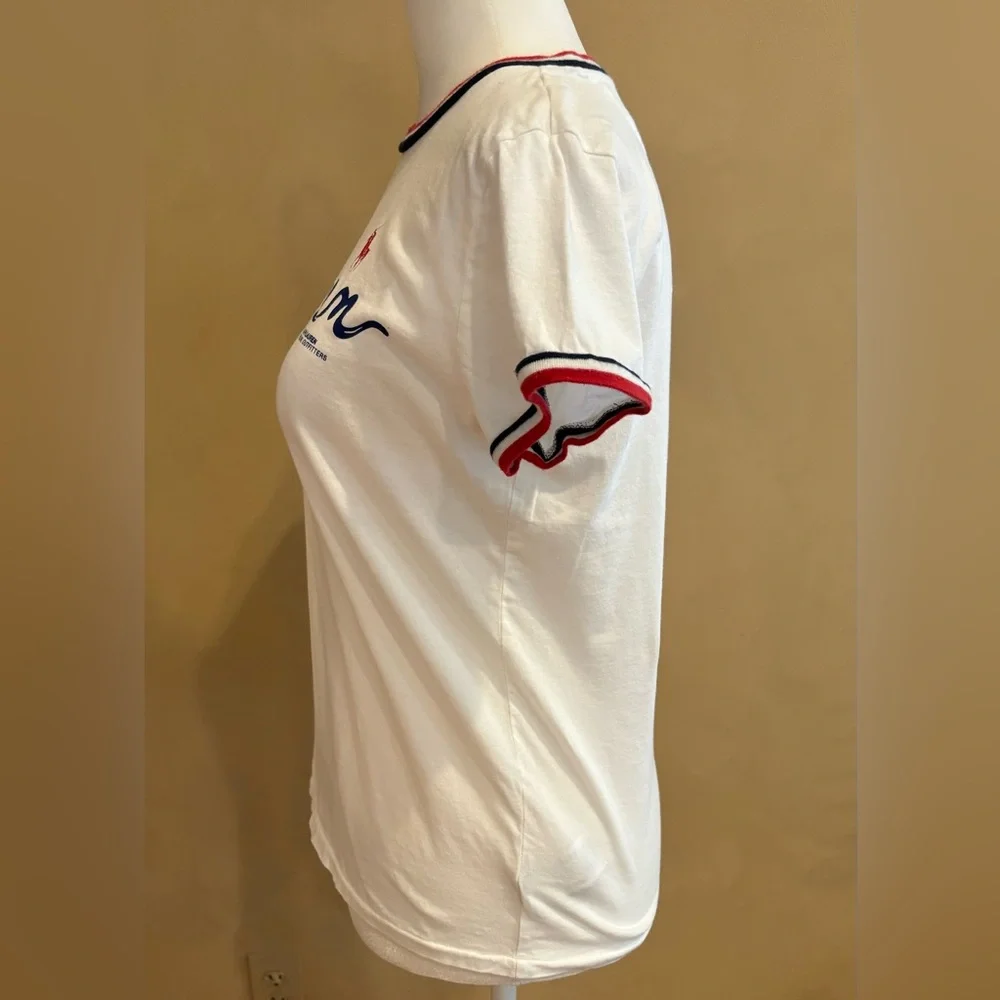 Ralph Lauren Women's US Open Logo Cotton Tee in Pure White XS - Picture 7 of 16
